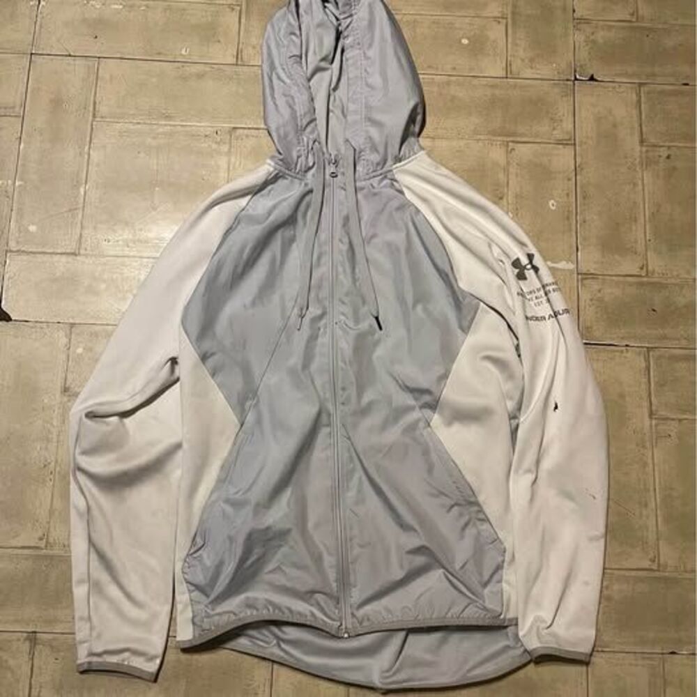 Under Armour white zip up and bucket hat bundle